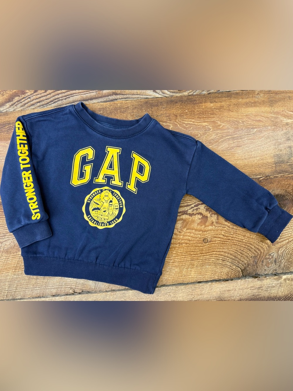 GAP Navy Sesame Street Crewneck Sweater